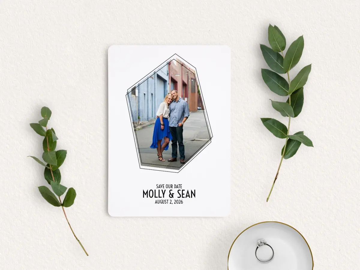 Save the Date Card with Optional Guest Addressing Service