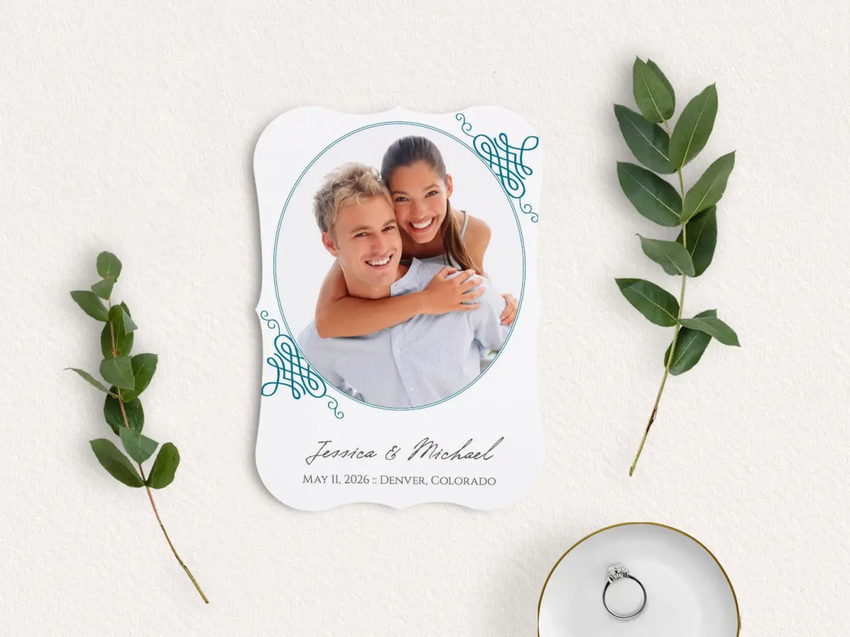 Save the Date Card with Optional Guest Addressing Service