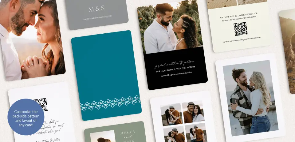 Back of Save the Date Card