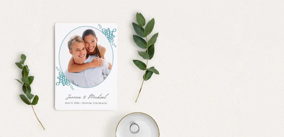 Save the Date Card with Optional Guest Addressing Service