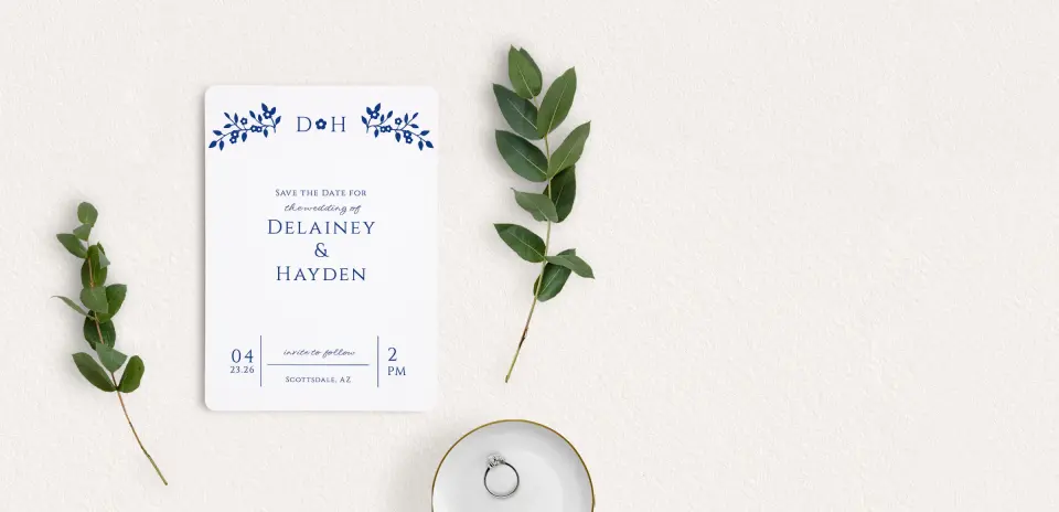 Save the Date Card with Optional Guest Addressing Service