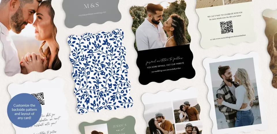 Back of Save the Date Card