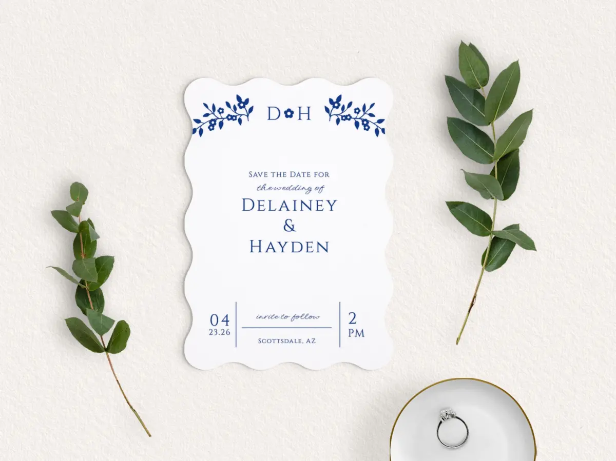 Save the Date Card with Optional Guest Addressing Service