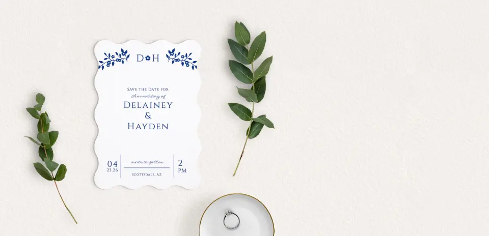 Save the Date Card with Optional Guest Addressing Service