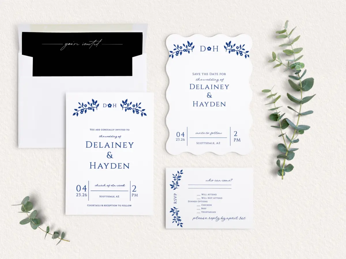Front of Save the Date Card