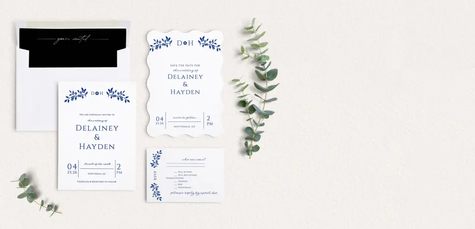 Front of Save the Date Card