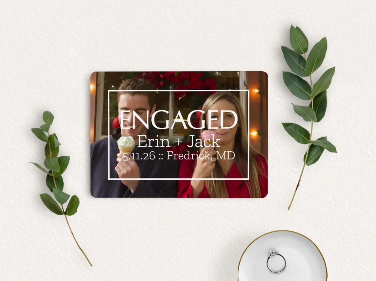 Save the Date Card with Optional Guest Addressing Service