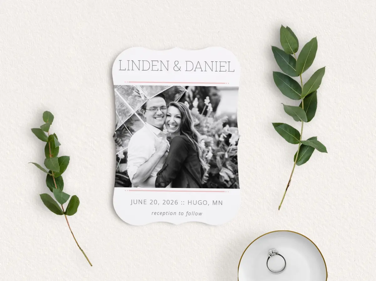 Save the Date Card with Optional Guest Addressing Service