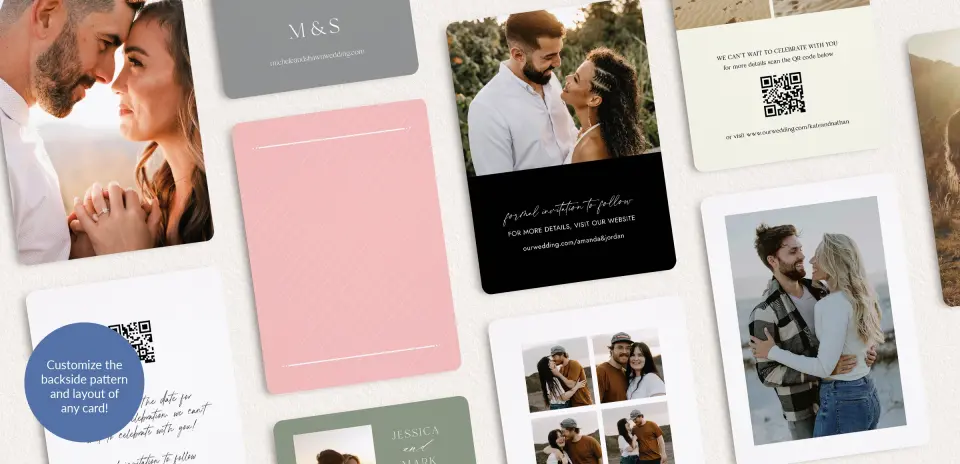 Back of Save the Date Card
