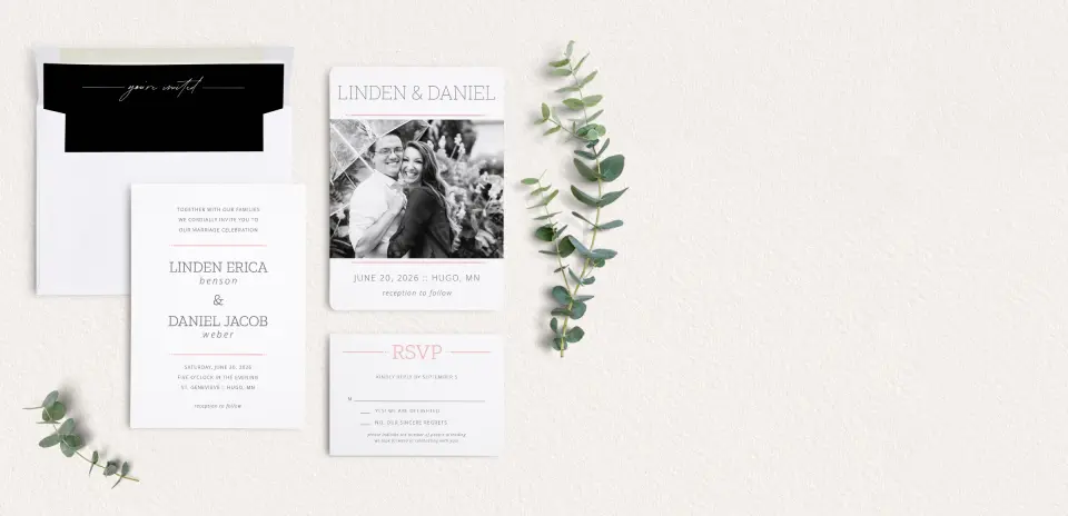 Front of Save the Date Card