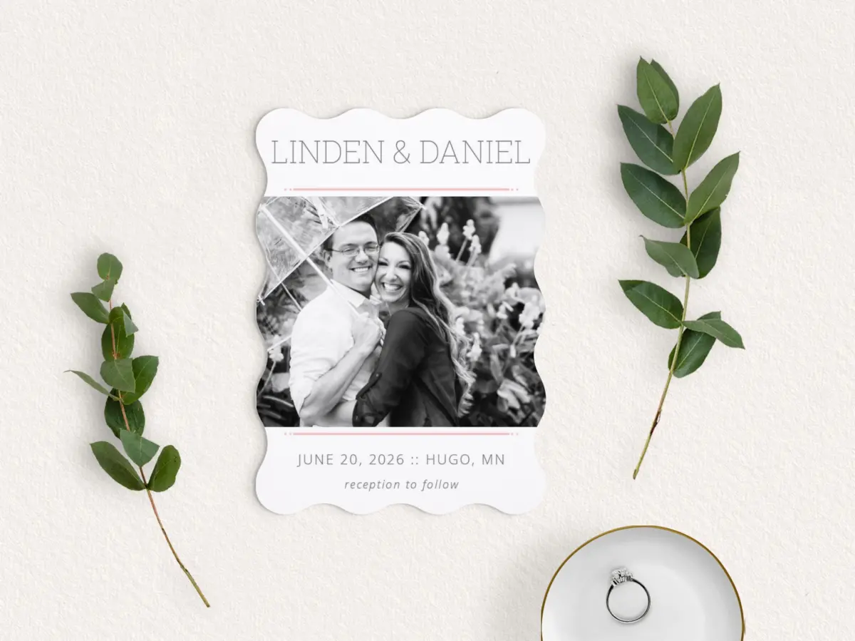 Save the Date Card with Optional Guest Addressing Service