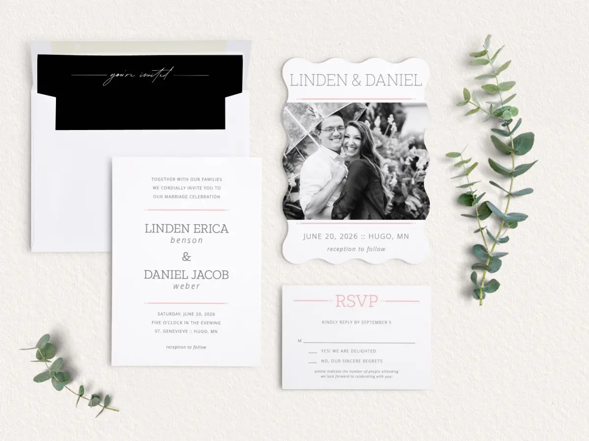 Front of Save the Date Card