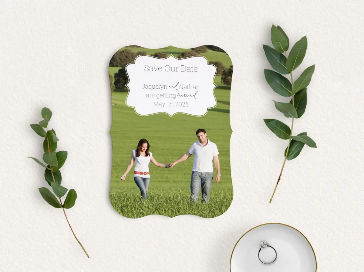 Save the Date Card with Optional Guest Addressing Service