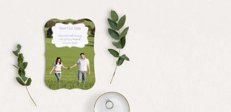 Save the Date Card with Optional Guest Addressing Service