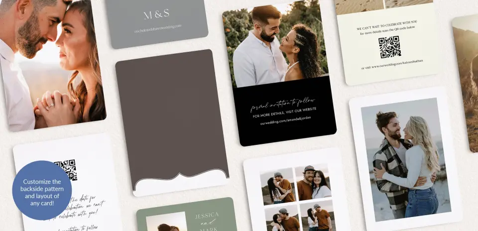 Back of Save the Date Card