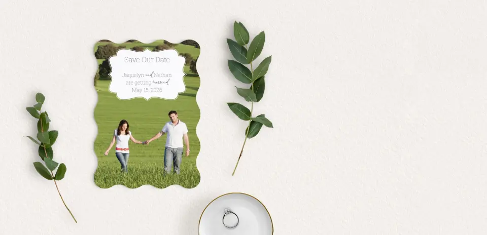 Save the Date Card with Optional Guest Addressing Service