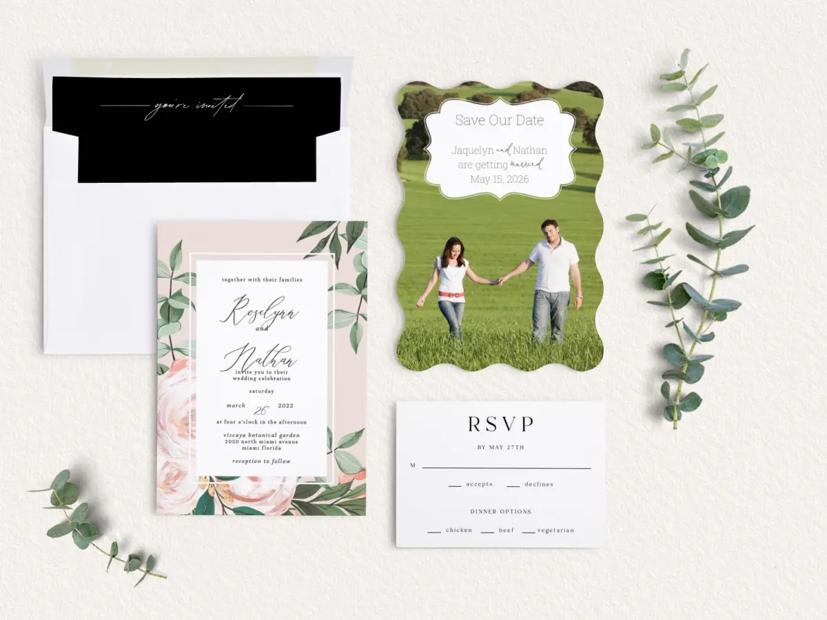 Front of Save the Date Card