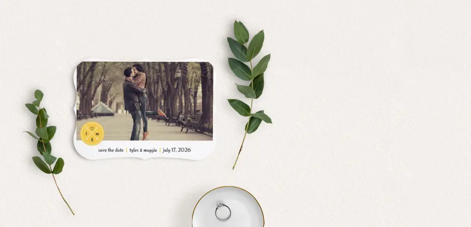 Save the Date Card with Optional Guest Addressing Service