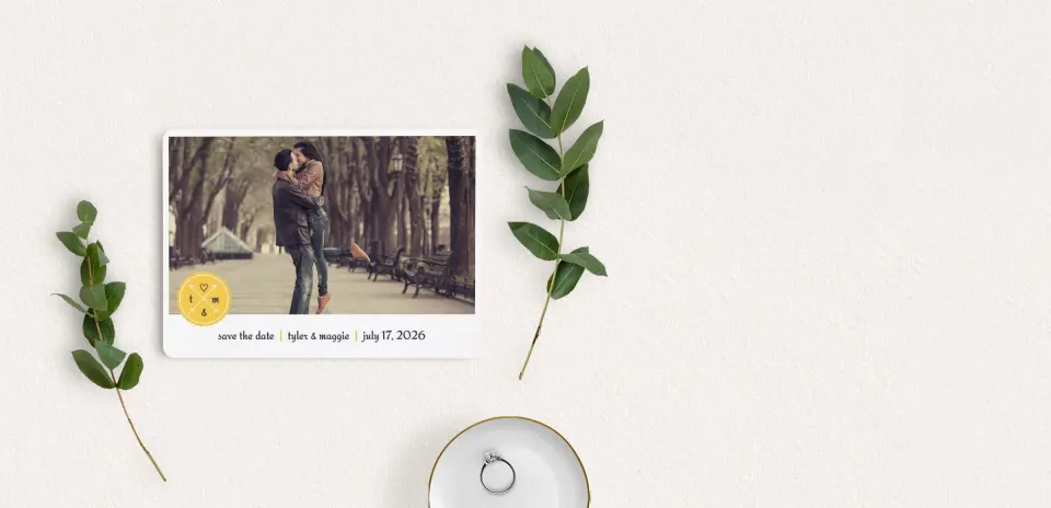 Save the Date Card with Optional Guest Addressing Service