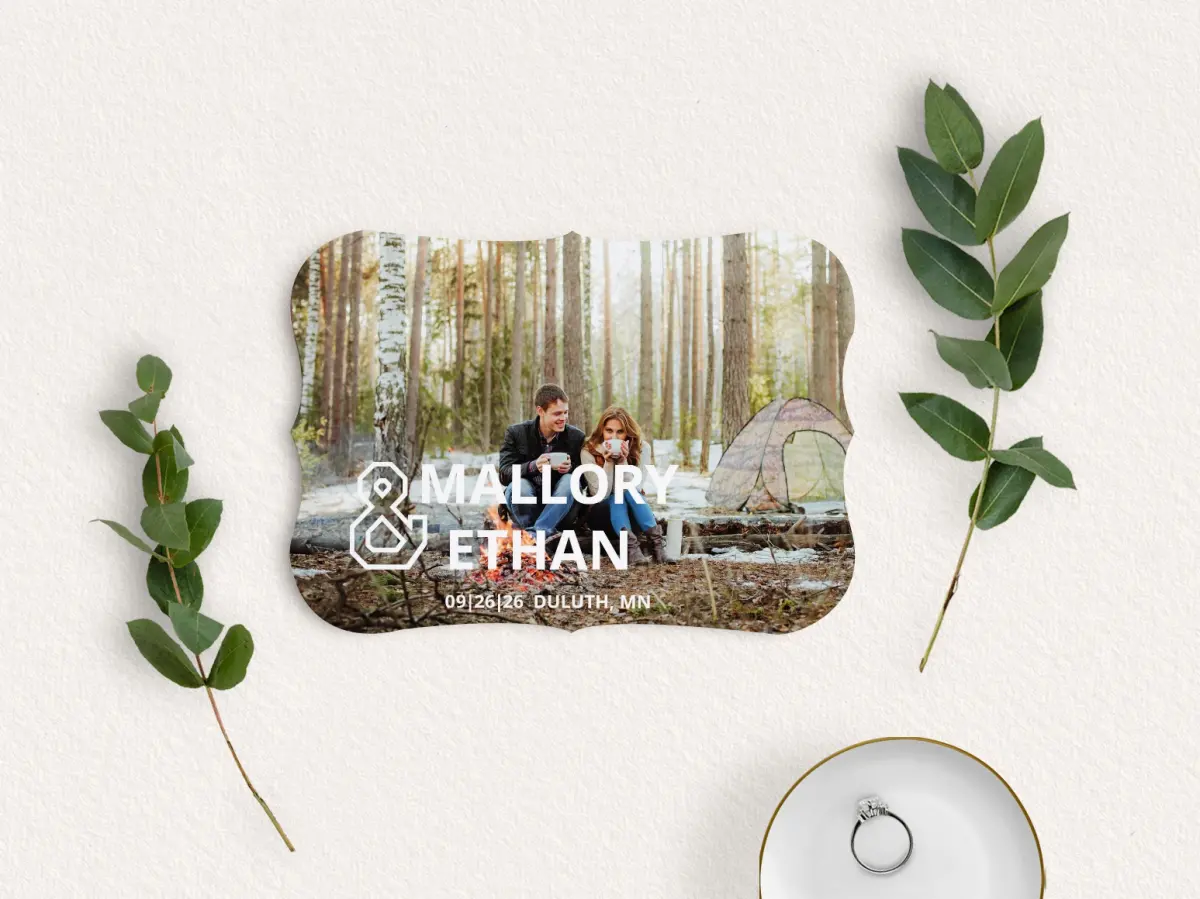 Save the Date Card with Optional Guest Addressing Service