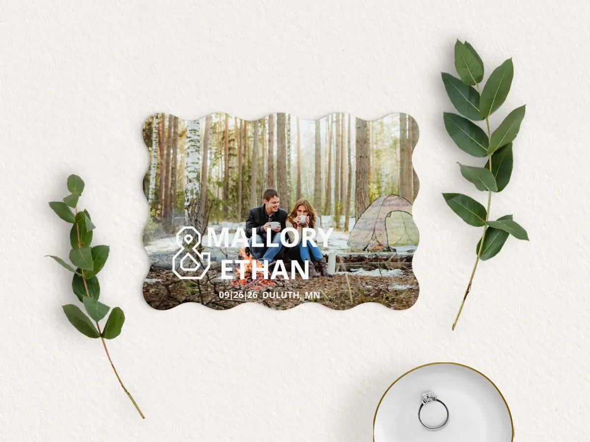 Save the Date Card with Optional Guest Addressing Service