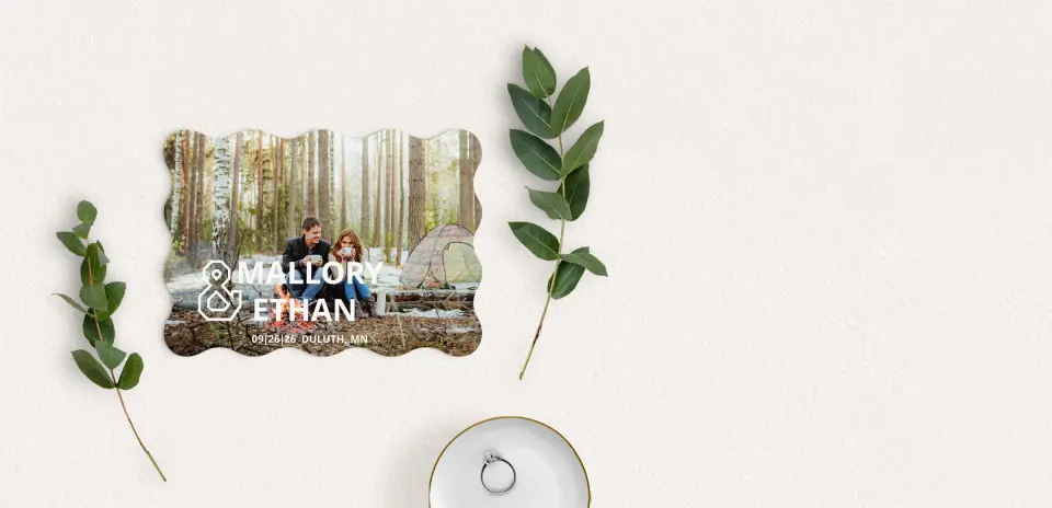 Save the Date Card with Optional Guest Addressing Service