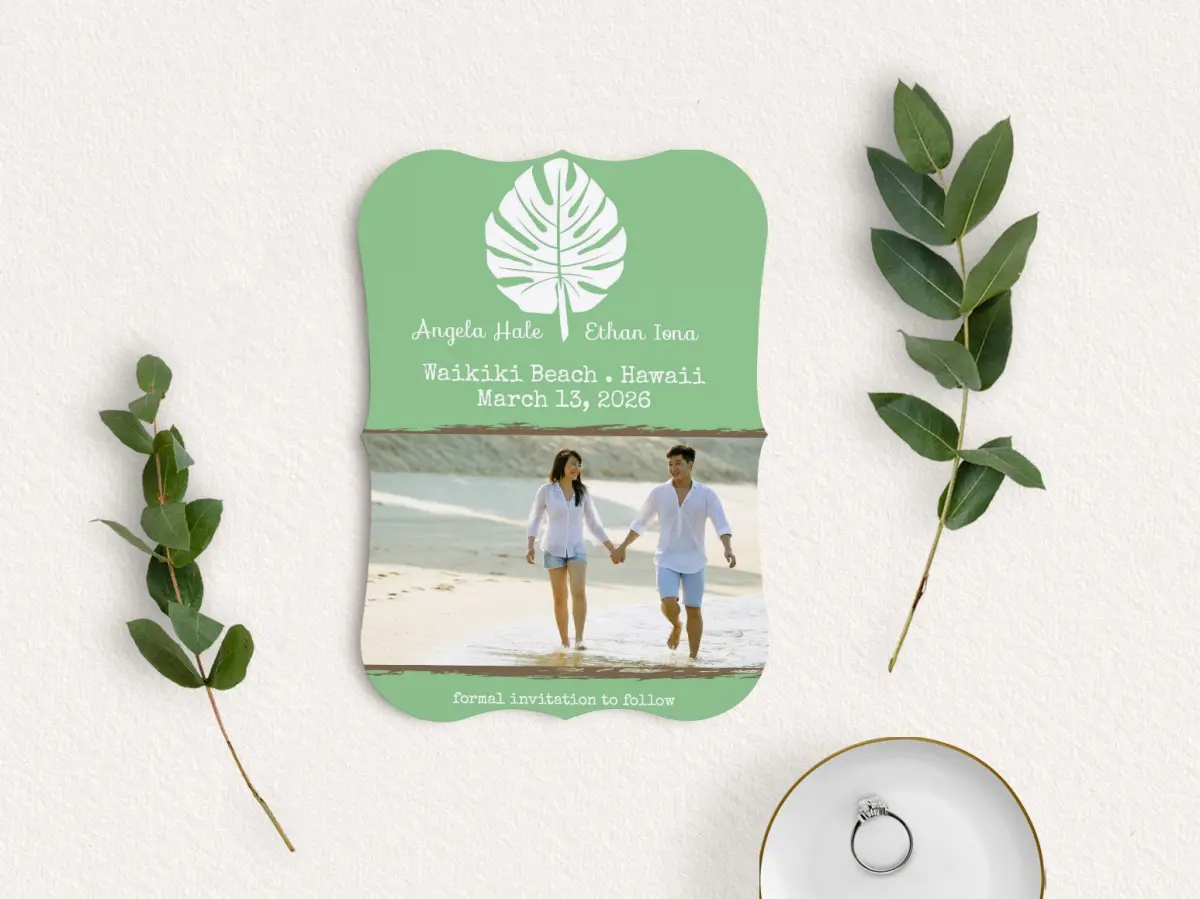 Save the Date Card with Optional Guest Addressing Service