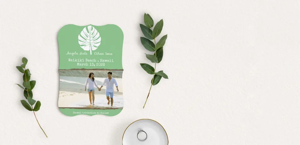 Save the Date Card with Optional Guest Addressing Service