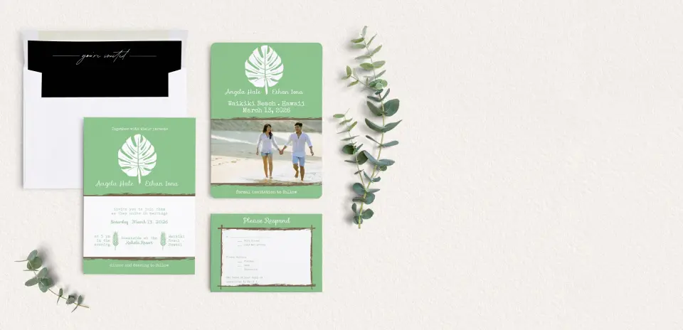 Front of Save the Date Card