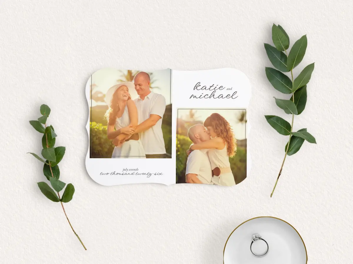 Save the Date Card with Optional Guest Addressing Service