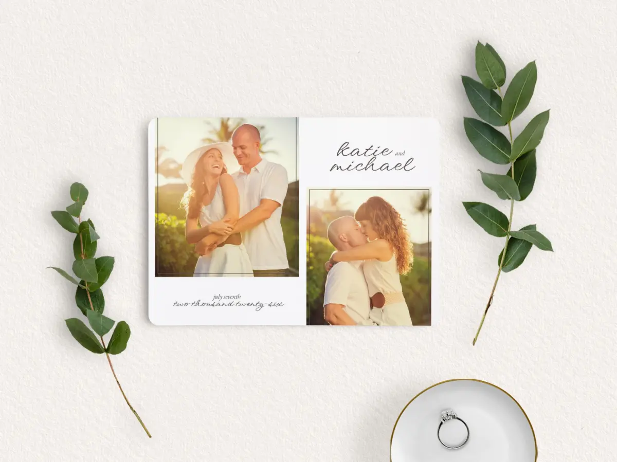 Save the Date Card with Optional Guest Addressing Service