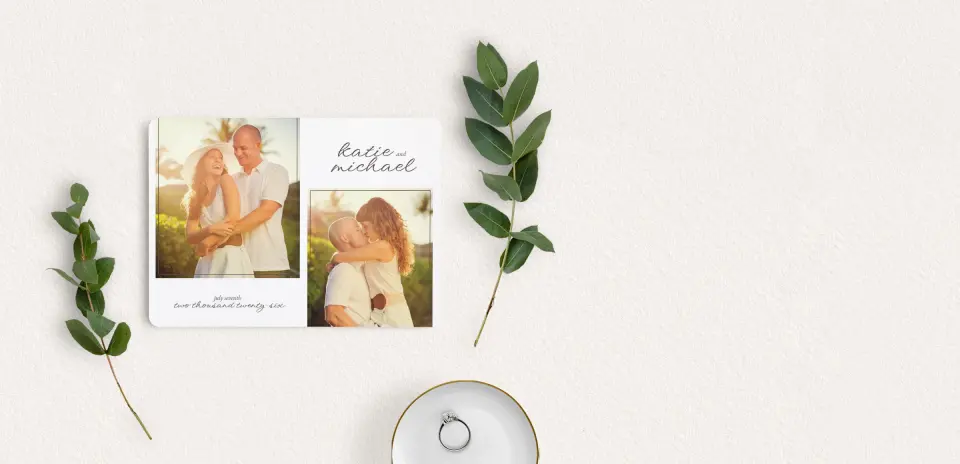 Save the Date Card with Optional Guest Addressing Service