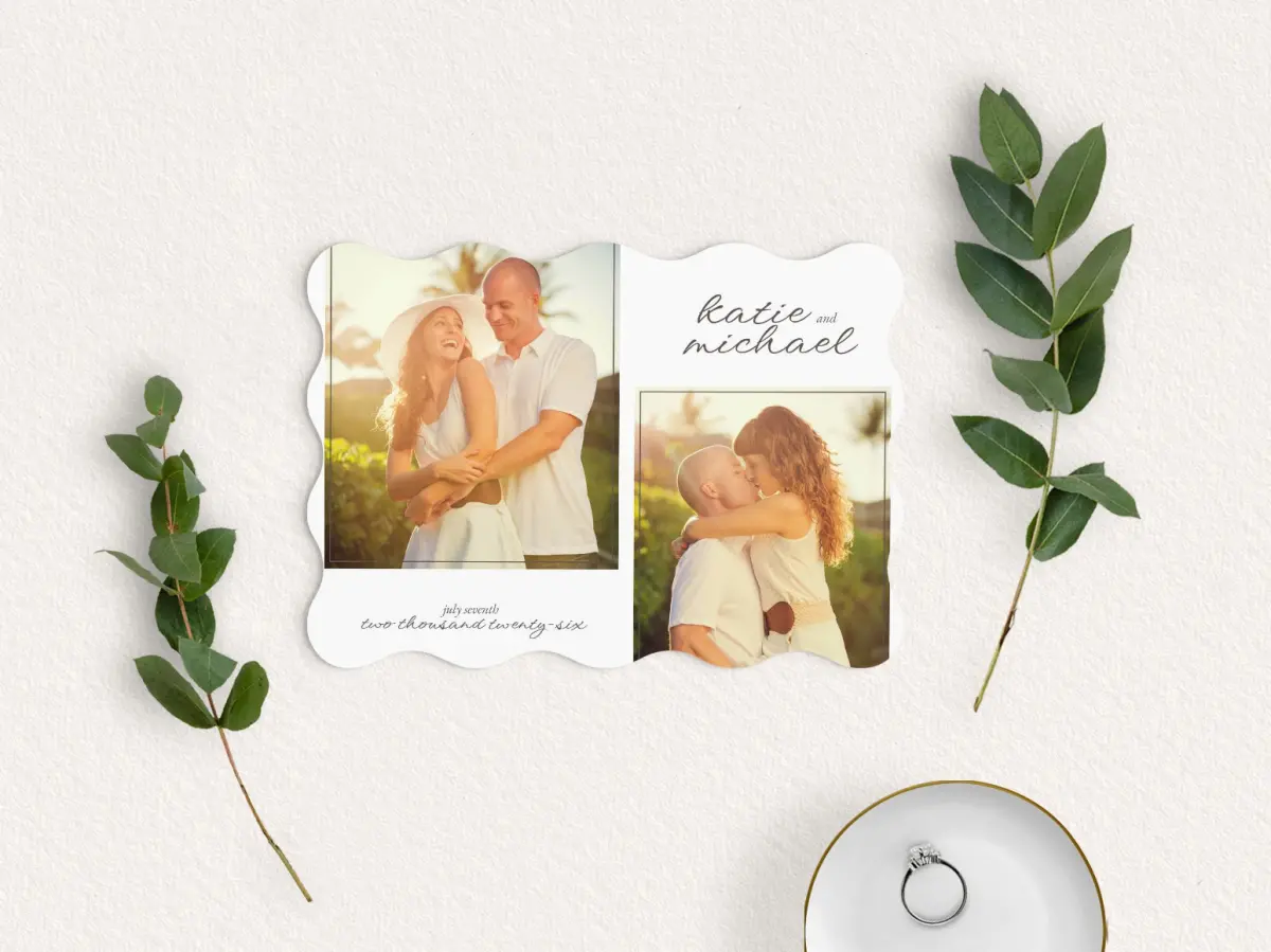 Save the Date Card with Optional Guest Addressing Service