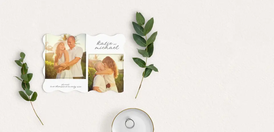 Save the Date Card with Optional Guest Addressing Service