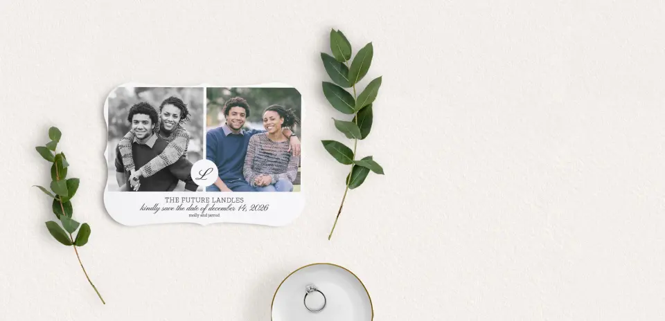 Save the Date Card with Optional Guest Addressing Service