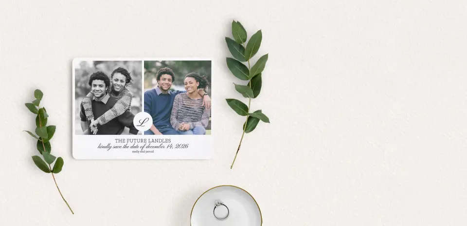 Save the Date Card with Optional Guest Addressing Service