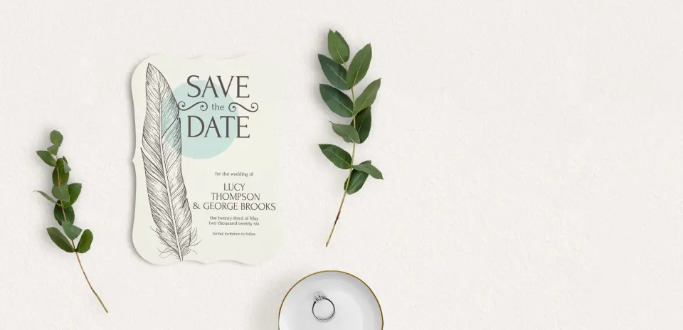 Save the Date Card with Optional Guest Addressing Service