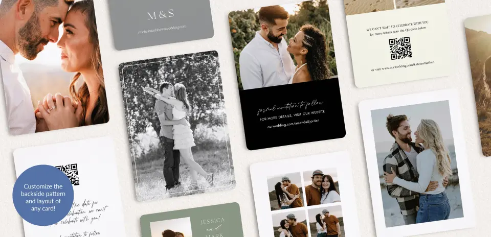Back of Save the Date Card