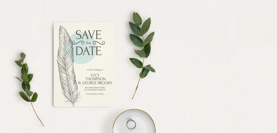 Save the Date Card with Optional Guest Addressing Service