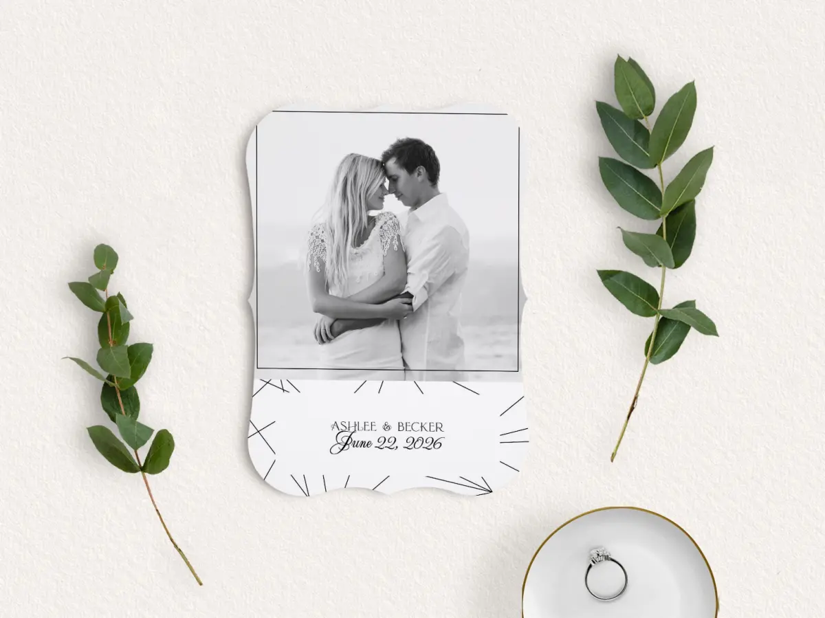 Save the Date Card with Optional Guest Addressing Service