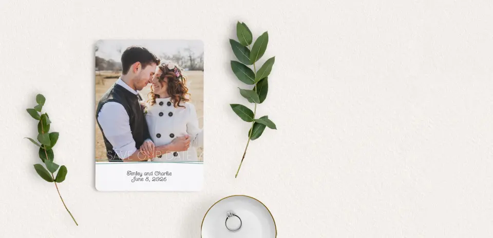 Save the Date Card with Optional Guest Addressing Service