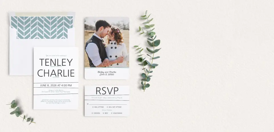 Front of Save the Date Card