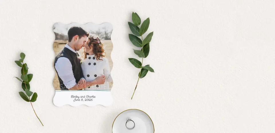 Save the Date Card with Optional Guest Addressing Service