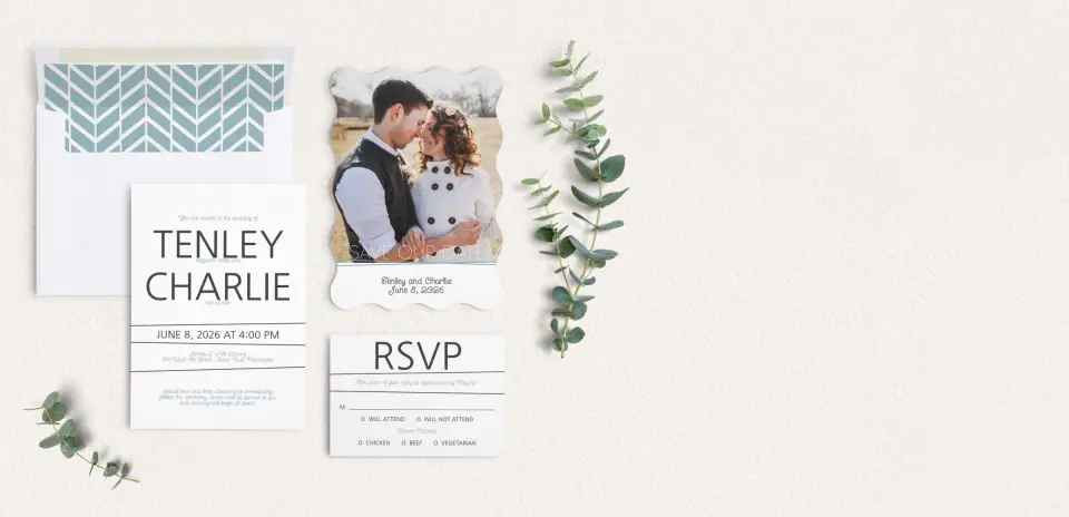 Front of Save the Date Card