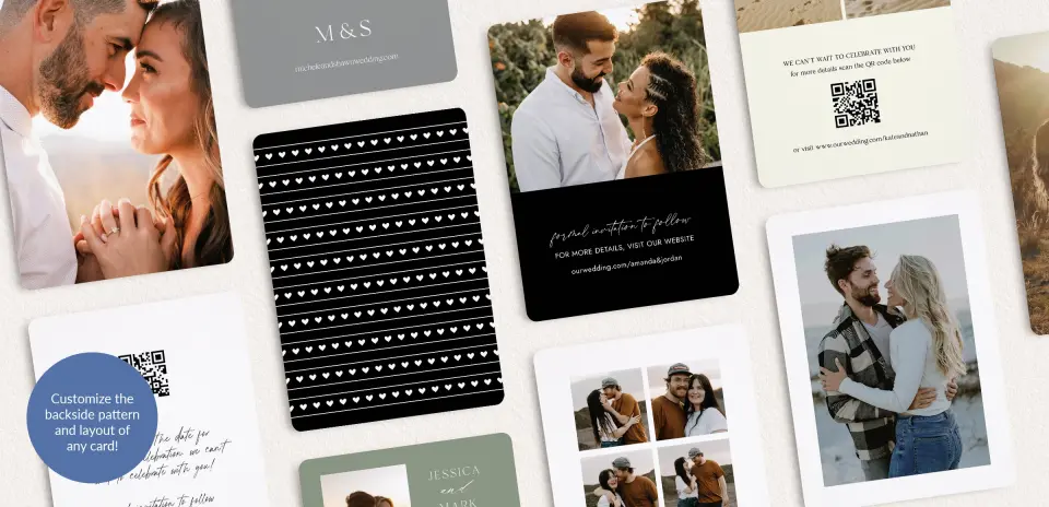 Back of Save the Date Card