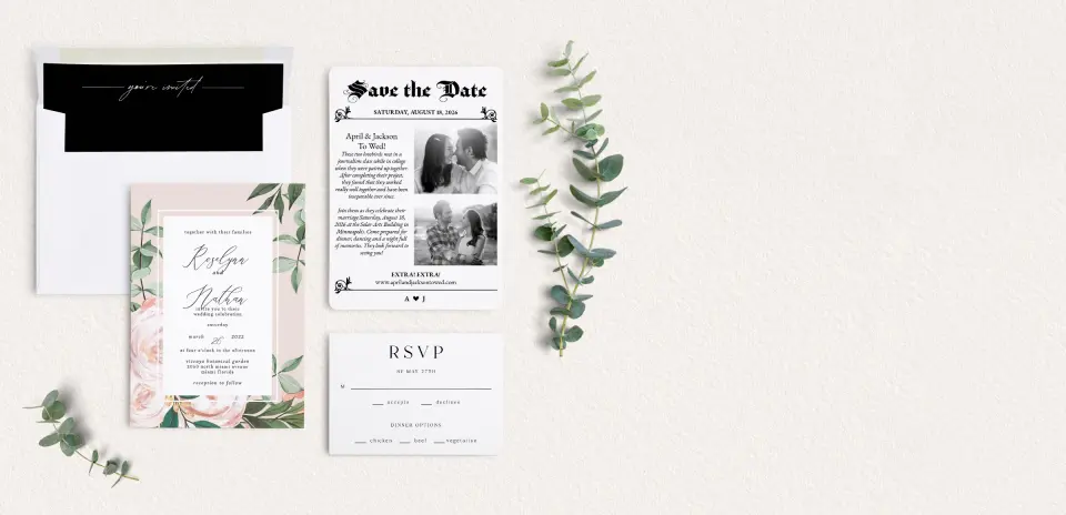 Front of Save the Date Card
