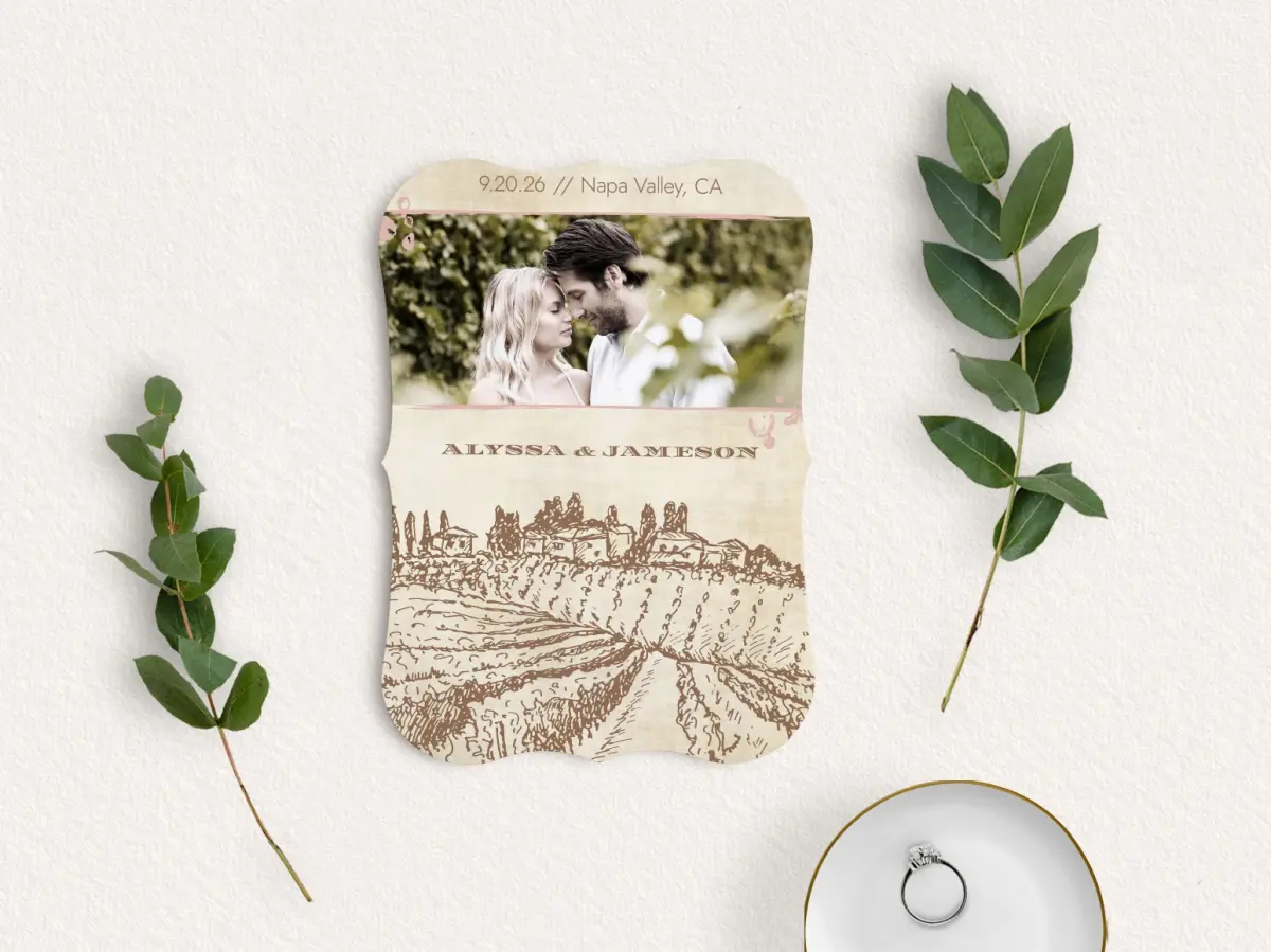 Save the Date Card with Optional Guest Addressing Service