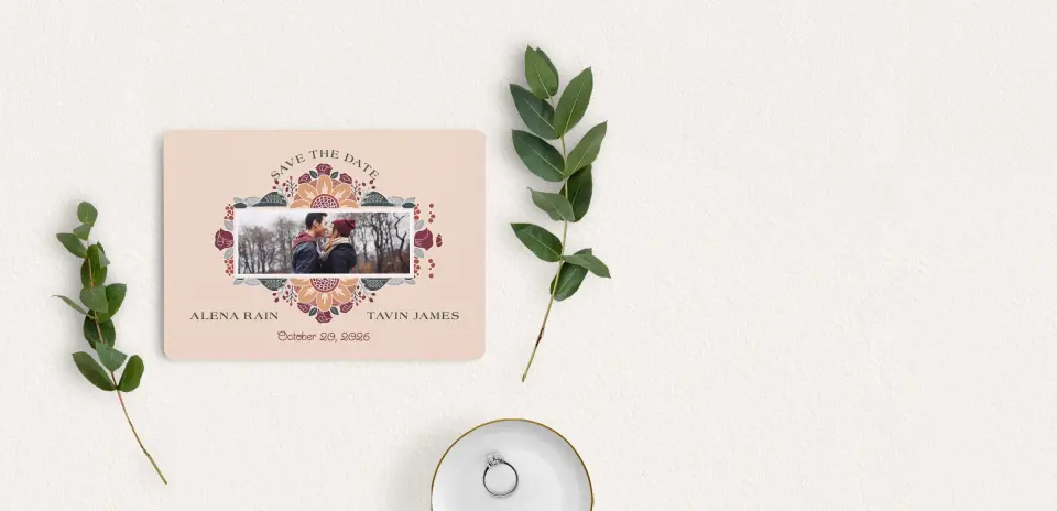 Save the Date Card with Optional Guest Addressing Service