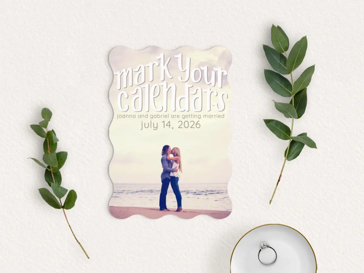 Save the Date Card with Optional Guest Addressing Service