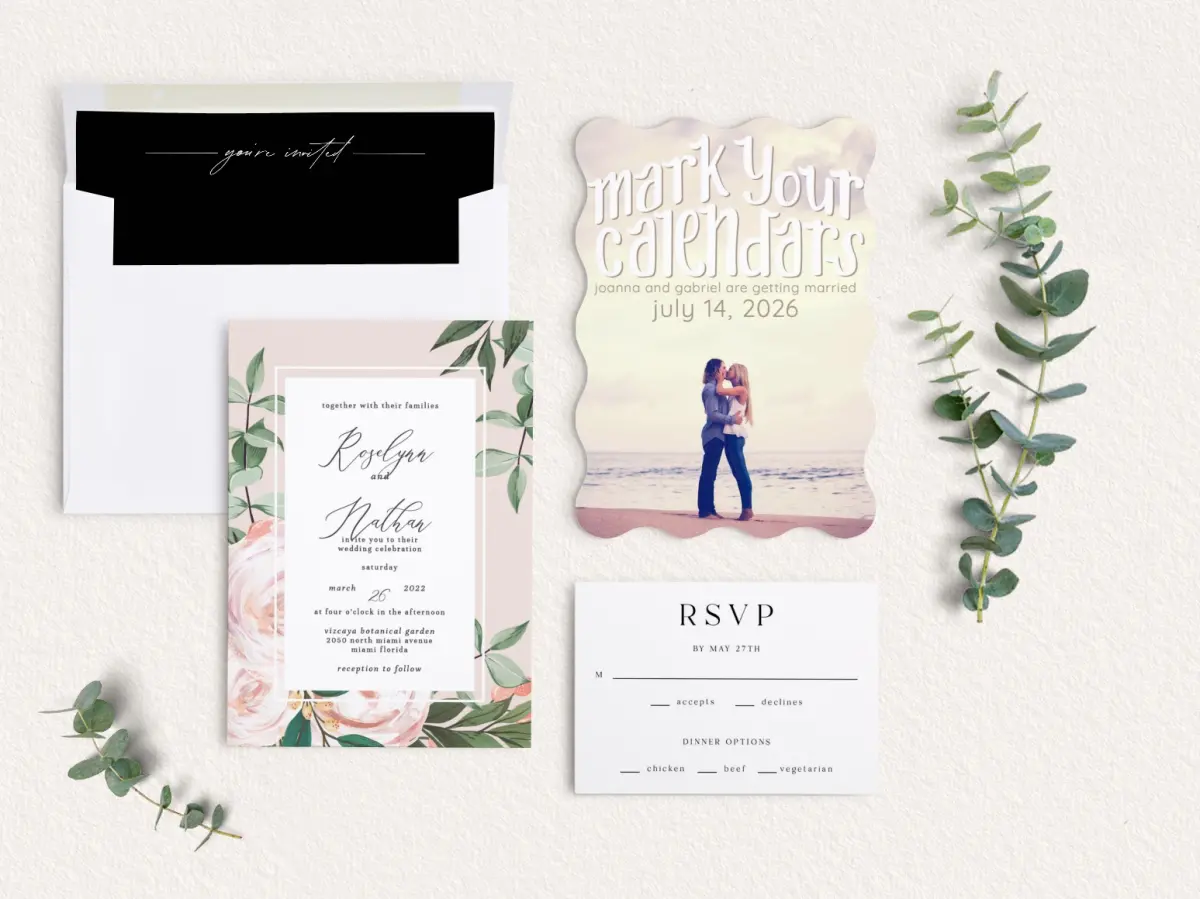 Front of Save the Date Card